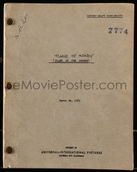 9d119 FLAME OF ARABY 2nd draft continuity script March 26, 1951, screenplay by Gerald Drayson Adams