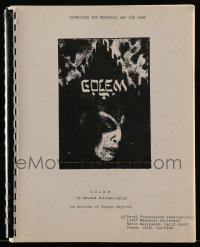 9d131 GOLEM script 1970s unproduced screenplay by Helena Weltman-Cerny from the Jewish legend!