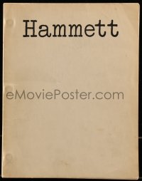 9d137 HAMMETT revised third draft script January 28, 1980, screenplay by Dennis O'Flaherty!