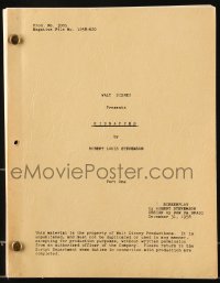 9d170 KIDNAPPED set of 2 TV scripts + 22 stills December 31, 1958, screenplay by Robert Stevenson!