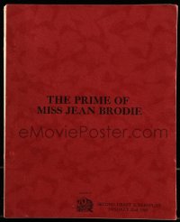 9d251 PRIME OF MISS JEAN BRODIE second draft script January 22, 1968, screenplay by Jay Presson Allen