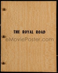 9d276 ROYAL ROAD script 1950s unproduced screenplay by Aeneas MacKenzie!