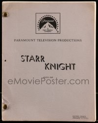 9d311 STARR KNIGHT TV second draft script January 6, 1981, screenplay by Steven E. de Souza!