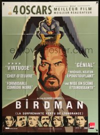 9f644 BIRDMAN awards French 1p 2015 great artwork of Michael Keaton + portraits of the top stars!