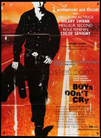 9f657 BOYS DON'T CRY French 1p 1999 Hilary Swank, true story about finding courage to be yourself