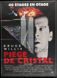 9f706 DIE HARD French 1p 1988 cop Bruce Willis is up against twelve terrorists, crime classic!