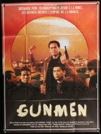 9f762 GUNMEN French 1p 1990 Tian Luo di Wang, Kirk Wong, Adam Cheng, Hong Kong action thriller!