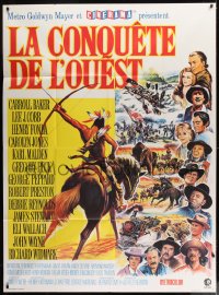 9f778 HOW THE WEST WAS WON Cinerama French 1p R1970s John Ford, Cinerama, art of all-star cast!