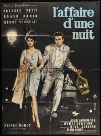 9f795 IT HAPPENED ALL NIGHT French 1p 1960 Henri Verneuil's L'Affaire d'une nuit, art by Bertrand!