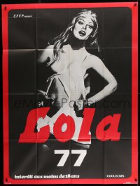 9f836 LULU 77 French 1p 1977 super sexy artwork of nearly naked woman over the title!
