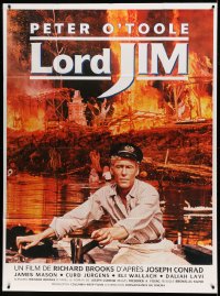 9f831 LORD JIM French 1p R1980s different image of Peter O'Toole on boat by raging inferno!