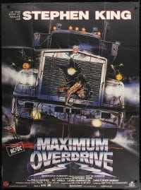 9f849 MAXIMUM OVERDRIVE French 1p 1987 Stephen King, different gruesome horror art by Enzo Sciotti!