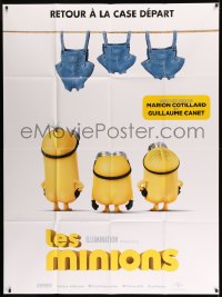 9f856 MINIONS French 1p 2015 wacky image of Stuart, Kevin & Bob hanging their clothes to dry!