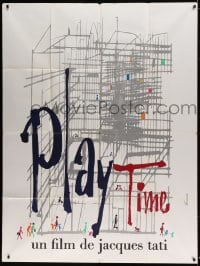 9f891 PLAYTIME French 1p 1967 Jacques Tati, great artwork by Baudin & Rene Ferracci!