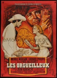 9f900 PROUD & THE BEAUTIFUL French 1p 1953 Allegret's Les Orgueilleux, Michele Morgan, Peron art!