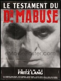 9f953 TESTAMENT OF DR. MABUSE French 1p R1980s Klein-Rogge as Fritz Lang's psychotic criminal genius!