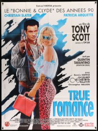9f966 TRUE ROMANCE French 1p 1993 full-length Christian Slater & Patricia Arquette, Tarantino!