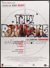 9f965 TRUE ROMANCE French 1p 1993 Slater, Patricia Arquette in reticle, written by Quentin Tarantino