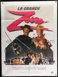 9f999 ZORRO THE GAY BLADE French 1p 1981 great montage of zany flamboyant hero George Hamilton!