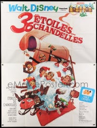 9f578 SNOWBALL EXPRESS French 2p 1973 Walt Disney, Dean Jones, wacky winter fun art!