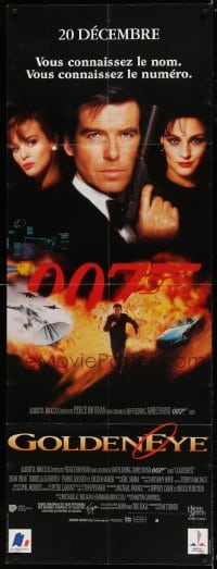 9f590 GOLDENEYE French door panel 1995 Pierce Brosnan as secret agent James Bond 007, cool montage!