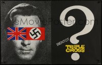 9f589 TRIPLE CROSS French 30x46 1967 Christopher Plummer with British & Nazi flags, different!