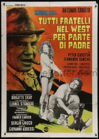 9f136 ALL THE BROTHERS OF THE WEST SUPPORT THEIR FATHER Italian 1p 1972 Sabato, spaghetti western!
