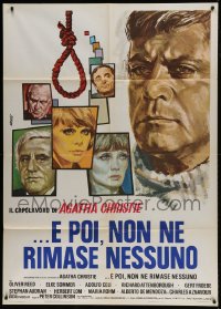 9f138 AND THEN THERE WERE NONE Italian 1p 1975 Oliver Reed, Elke Sommer, different art by Avelli!