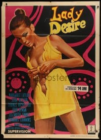 9f166 LADY DESIRE Italian 1p 1969 best full-length art of sexiest Margaret Taylor by Mos!
