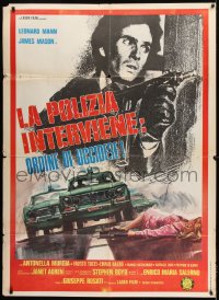 9f168 LEFT HAND OF THE LAW Italian 1p 1975 La Polizia interviene: ordine di uccidere, cool art!