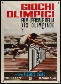 9f177 OLYMPICS IN MEXICO Italian 1p 1969 Olimpiada en Mexico, Alberto Isaac, hurdle racing image!