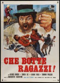 9f183 RETURN OF SHANGHAI JOE Italian 1p 1974 Klaus Kinski, Cheen Lie, wacky spaghetti western art!