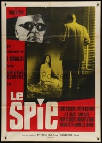9f191 SPIES Italian 1p 1957 directed by Henri-Georges Clouzot, creepy Curt Jurgens!