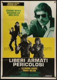 9f206 YOUNG VIOLENT DANGEROUS Italian 1p 1976 Romolo Guerrieri's Liberi armati pericolosi!
