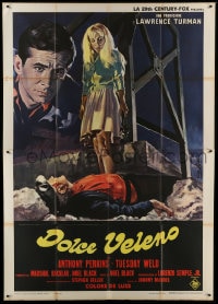 9f258 PRETTY POISON Italian 2p 1968 Enzo Nistri art of psycho Anthony Perkins & crazy Tuesday Weld!