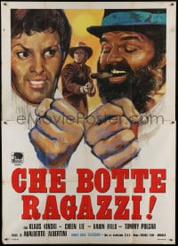 9f262 RETURN OF SHANGHAI JOE Italian 2p 1974 Klaus Kinski, Cheen Lie, wacky spaghetti western art!