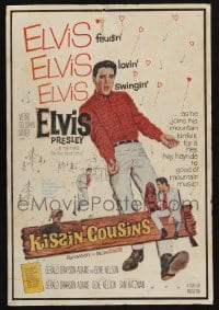 9f067 KISSIN' COUSINS 11x17 metal sign 1980s hillbilly Elvis Presley and his lookalike Army twin!