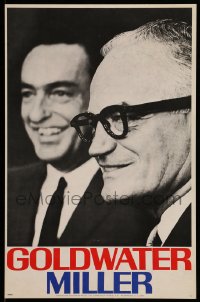9f100 GOLDWATER MILLER 11x17 political campaign 1964 the Republican candidates for President & Vice!