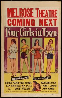 9f277 4 GIRLS IN TOWN WC 1956 sexy Julie Adams, Marianne Cook, Elsa Martinelli & Gia Scala!