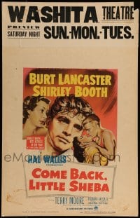 9f330 COME BACK LITTLE SHEBA WC 1953 art of Burt Lancaster, Shirley Booth, Jaeckel & Terry Moore!