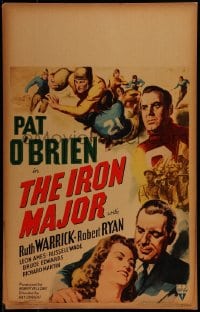 9f389 IRON MAJOR WC 1943 Pat O'Brien plays football in the military, great sports art!