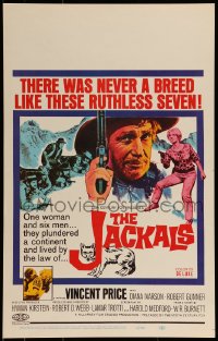 9f390 JACKALS WC 1967 Vincent Price plundering in South Africa with ruthless companions!