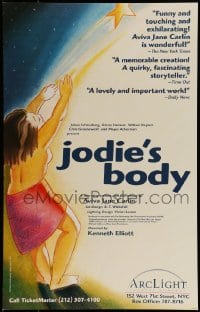 9f549 JODIE'S BODY stage play WC 1998 Aviva Jane Carlin, cool art by Donald Martiny!
