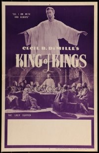 9f398 KING OF KINGS WC R1960s Cecil B. DeMille silent Biblical epic, the picture of pictures!