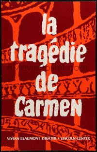 9f552 LA TRAGEDIE DE CARMEN stage play WC 1983 Peter Brook's opera on Broadway, cool art!