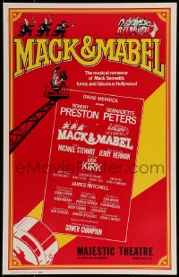 9f554 MACK & MABEL stage play WC 1974 Robert Preston, Bernadette Peters, great artwork!