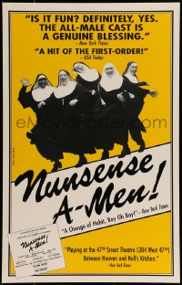 9f559 NUNSENSE A-MEN stage play WC 1998 all-male cast as nuns, the play by Dan Goggin!