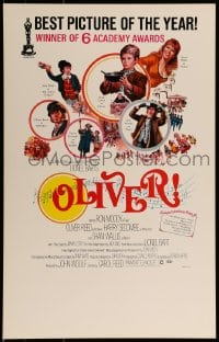 9f432 OLIVER WC 1969 Charles Dickens, Mark Lester, Shani Wallis, Carol Reed, Howard Terpning art!