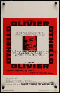 9f435 OTHELLO WC 1966 the greatest actor of our time Laurence Olivier, Shakespeare