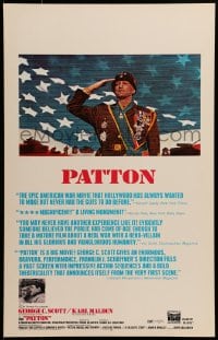 9f440 PATTON GP-rated WC 1970 General George C. Scott saluting by flag, World War II classic!